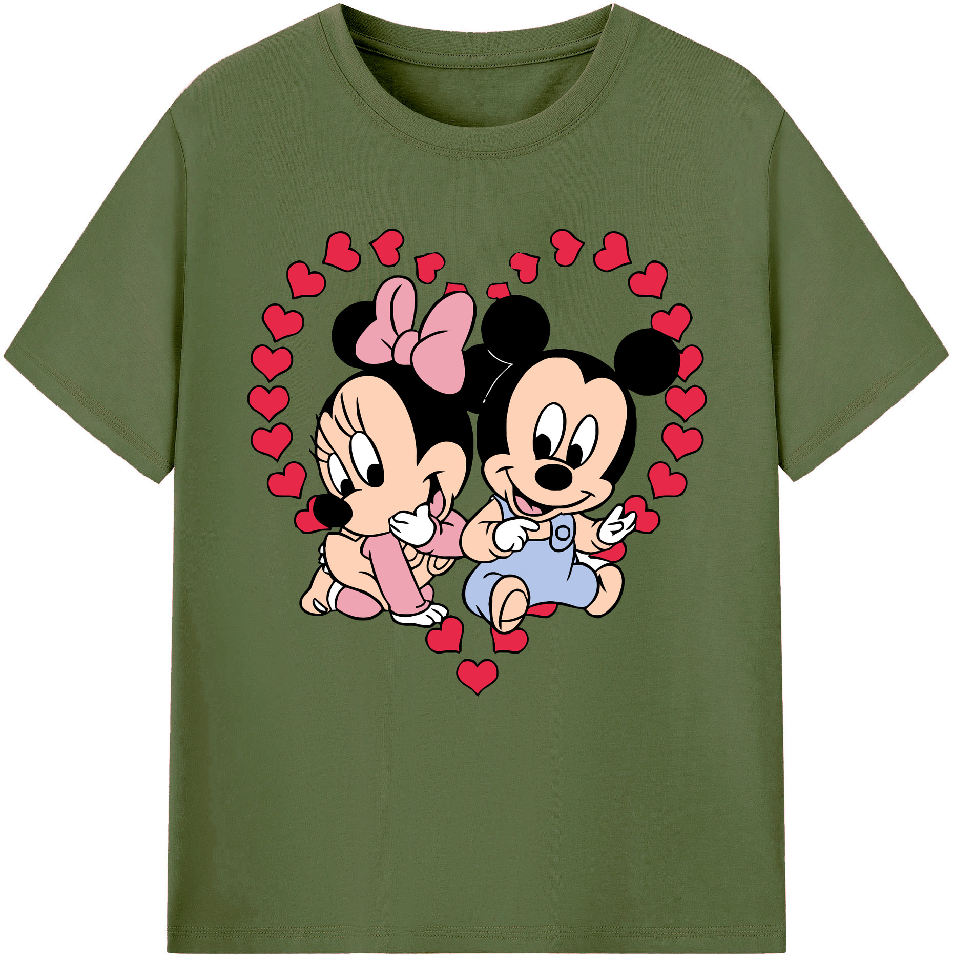 （画像用） ミッキーマウス Mickey Mouse 綿100％半袖Tシャツ（フロントプリント）